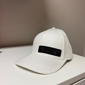 Armani Exchange Classic White Hat